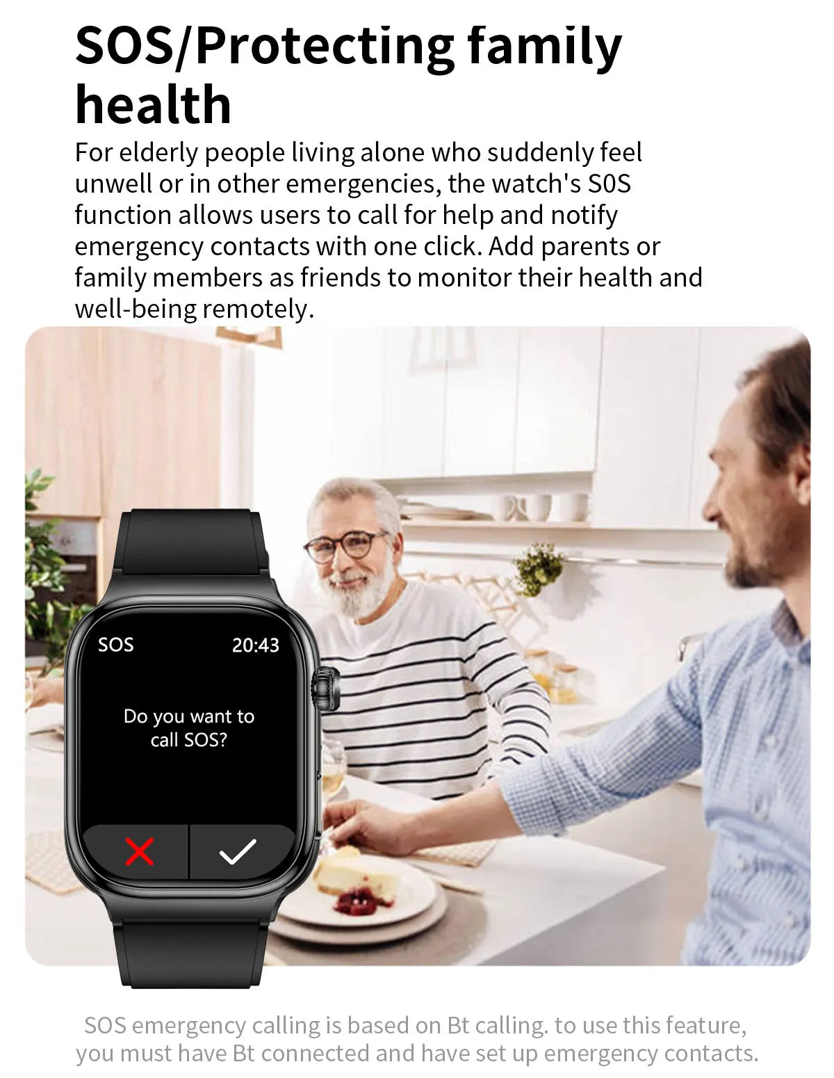 AMOLED Health Smartwatch with ECG, Blood Oxygen, Blood Pressure & Body Fat Tracking