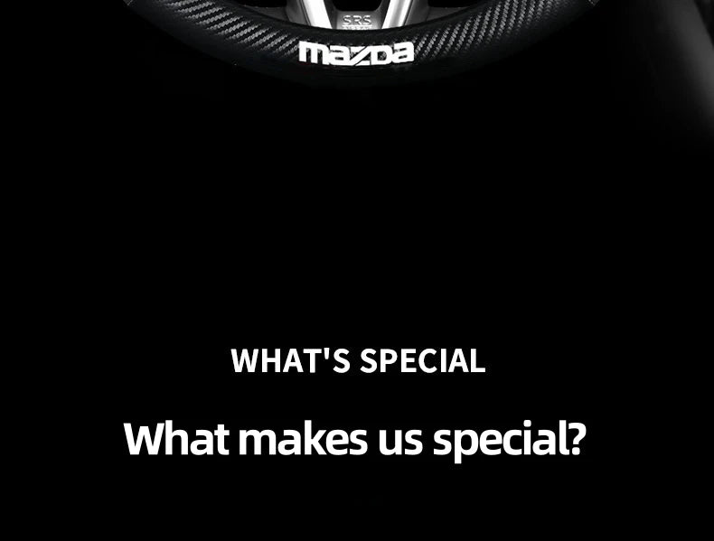 Funda para volante de Mazda – Piel genuina, fibra de carbono, para Axela, CX3, CX5, CX30, MX30