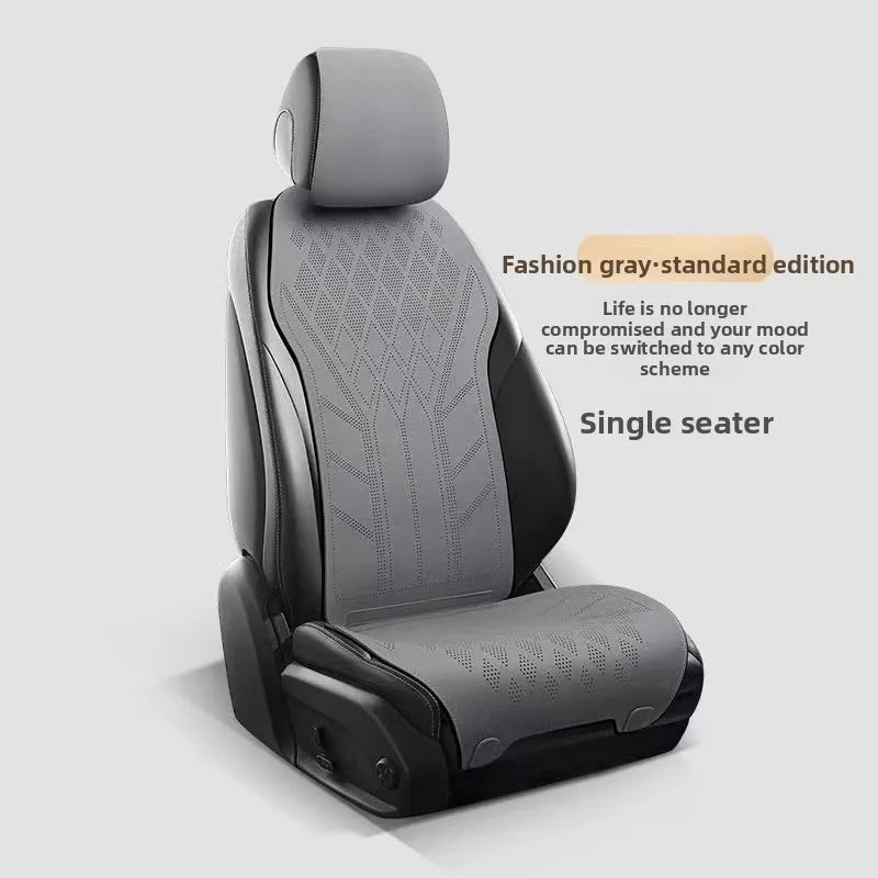High Quality Suede Cover Universal High-end Car Seat Cover Breathable Seat Anti-slip Luxury Car Protection Thin Suede Seat Cover