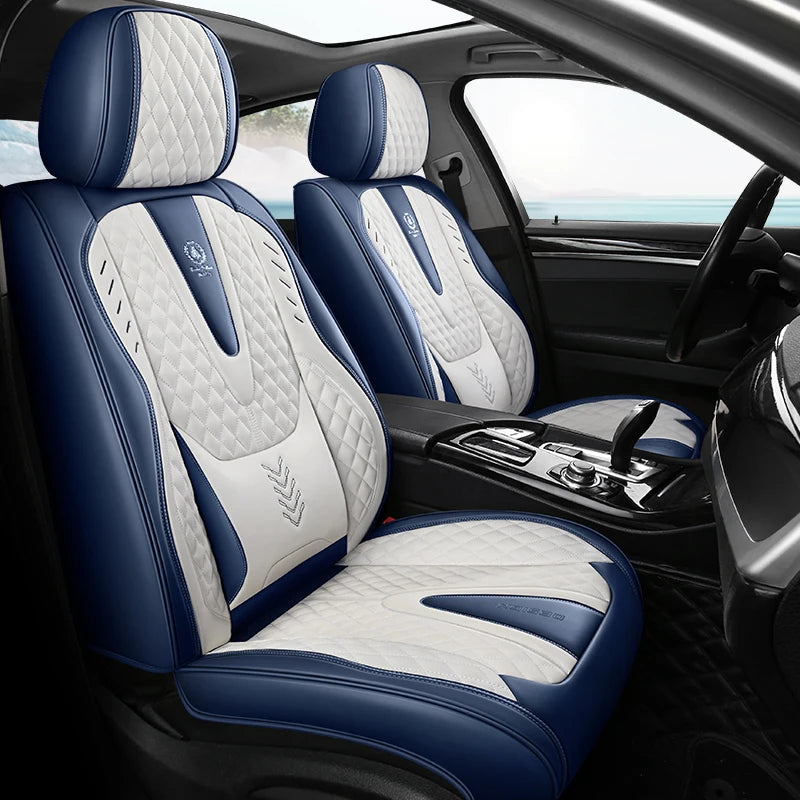 Universal Car Seat Covers  Full Covered Durable Leather Seat Cushion for 90% Sedan SUV 8 Colors Set Include Front and Rear Cover
