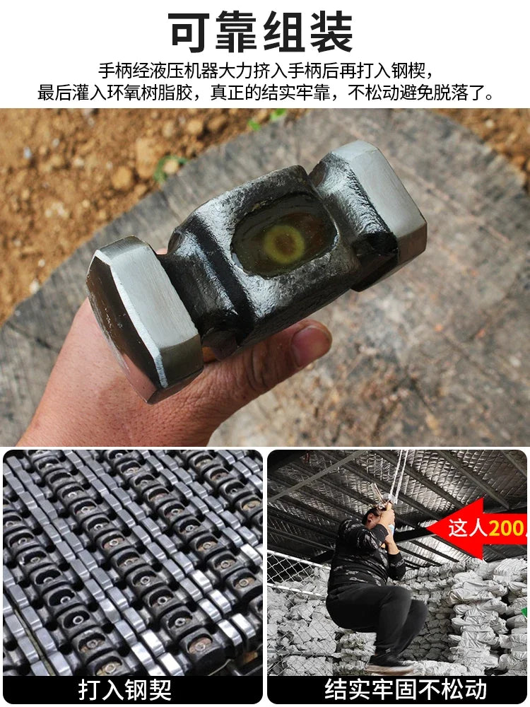 Iron hammer Blacksmith forging household wooden handle Hand forging tools Wood handle Steel hammer Sheet metal hammer