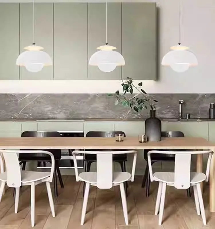 Nordic Semicircle Pendant Light – Modern Hanging Lamp for Living Room & Bedroom