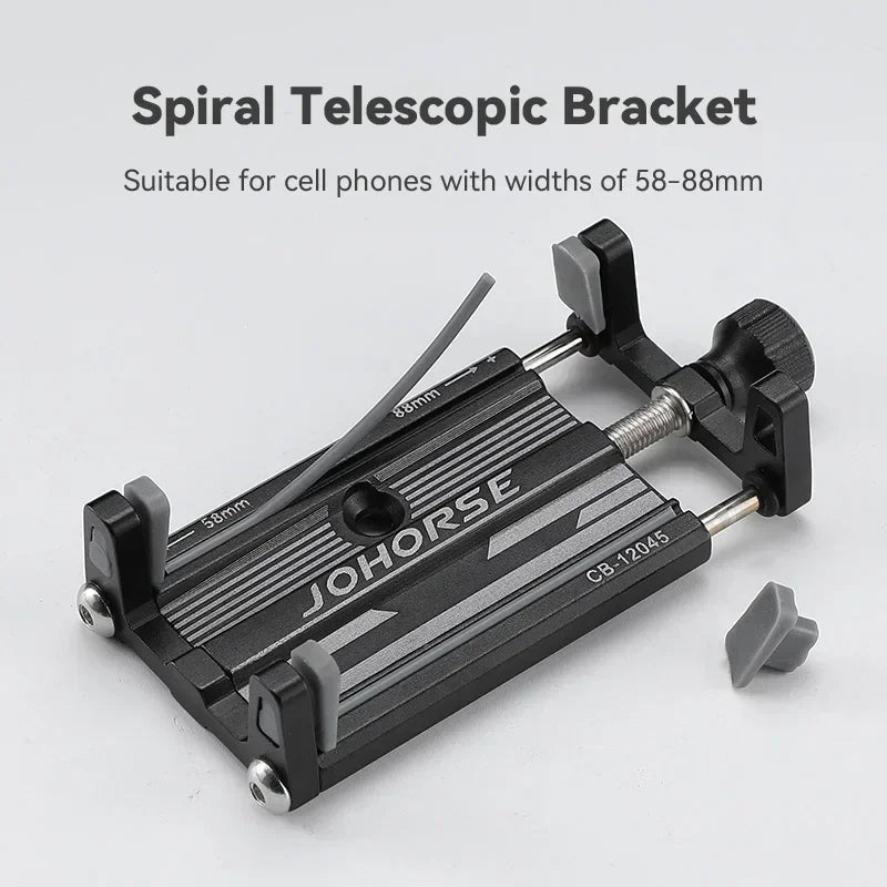 Soporte de teléfono para motocicleta, bicicleta eléctrica, teléfono inteligente, aleación de aluminio CNC, soporte de cuatro garras para bicicleta