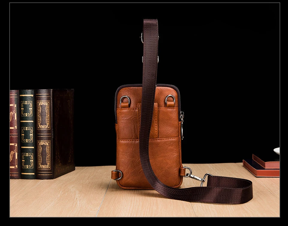 JEEP BULUO Small Multi-function Sling Crossbody Bag Brand Men Shoulder Bag Legs Waist Bag For Man New Fashion Casual Cool Mini