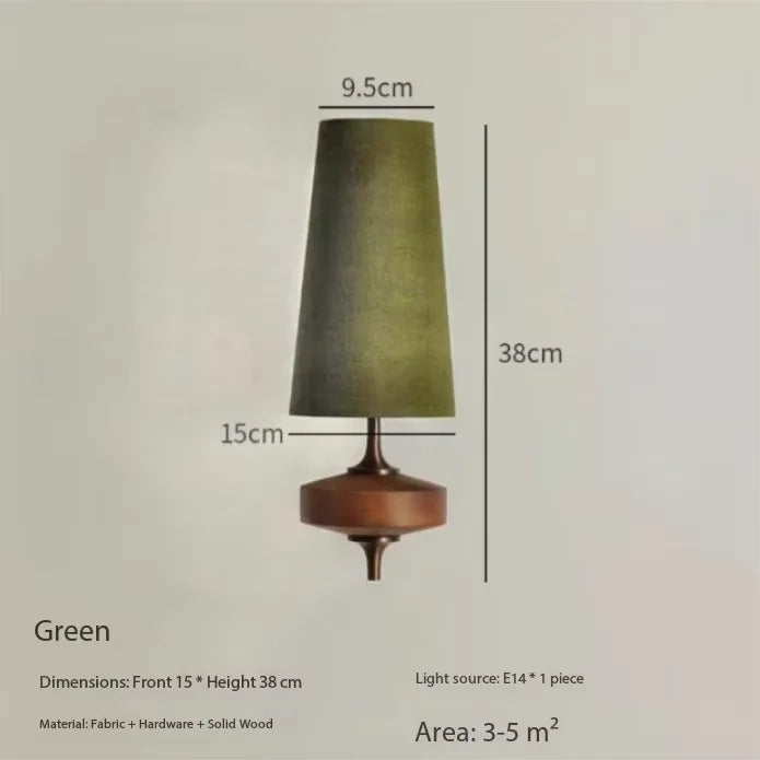 Modern Nordic Wall Lamp – Vintage Solid Wood Retro Luxury Bedside Light
