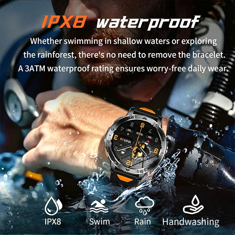 1.7-Inch IPS Smartwatch with Bluetooth Calls, SOS & 120+ Sports Modes