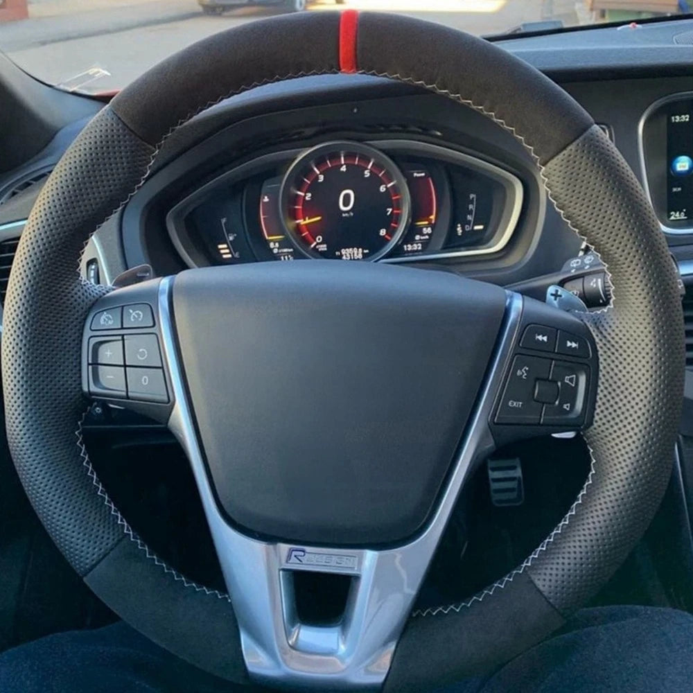 DIY Steering Wheel Cover Braid – Suede Leather for Volvo XC60 S60 V40 V60 S40