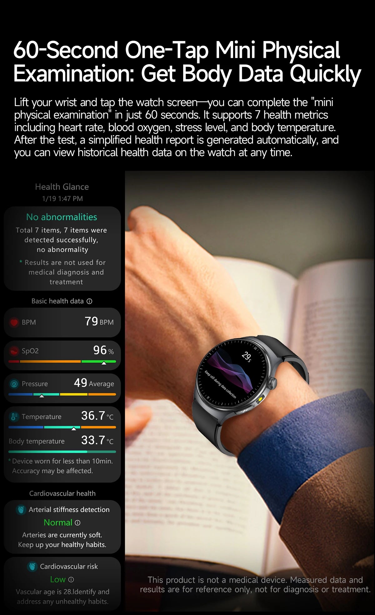 2026 New Diagnosis ECG Smart Watch Sport AI Accurate Uric Acid Blood Pressure Body Fat Five Organ Fitness Waterproof Smartwatch