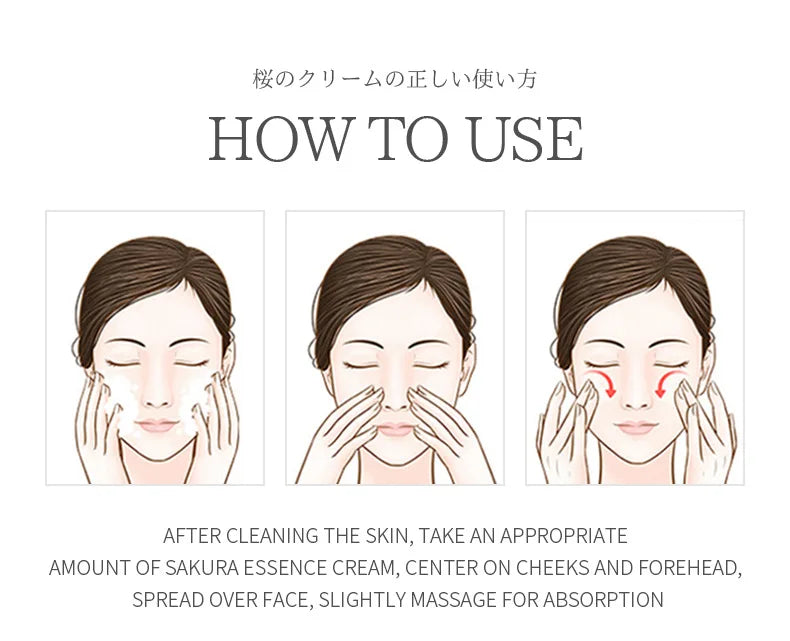 LAIKOU Sakura Skin Care Set – 9pcs Korean Skincare Kit with Cleanser, Toner, Cream & More