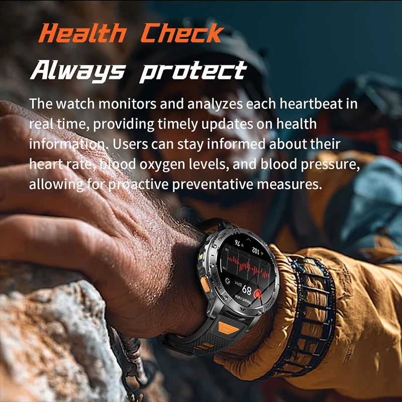 1.7-Inch IPS Smartwatch with Bluetooth Calls, SOS & 120+ Sports Modes