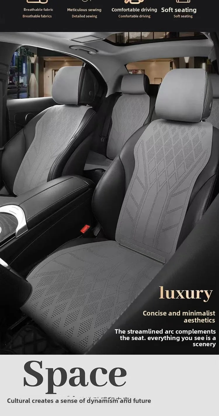 High Quality Suede Cover Universal High-end Car Seat Cover Breathable Seat Anti-slip Luxury Car Protection Thin Suede Seat Cover