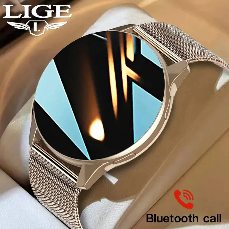 LIGE New Smart Watch 2025 Wireless Charging Smartwatch – Bluetooth Calls, Custom Watch Face, Fitness Bracelet