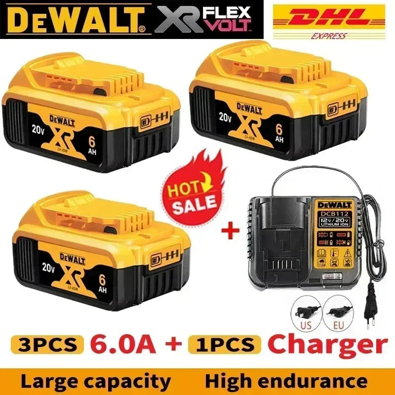 Original DEWALT 20V/60V Battery — DCB606 DCB609 DCB182 DCB205 DCB206 DCB209 | 18V 6Ah 9Ah