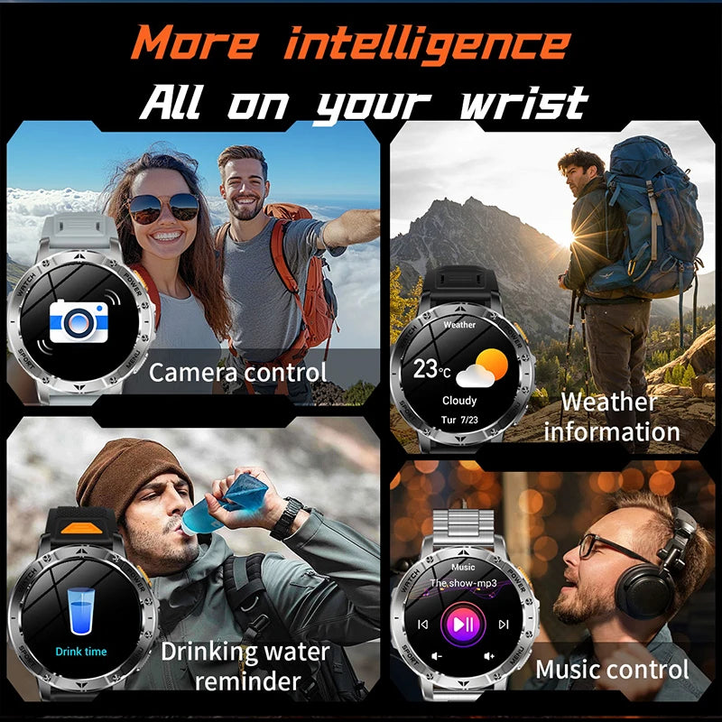 1.7-Inch IPS Smartwatch with Bluetooth Calls, SOS & 120+ Sports Modes