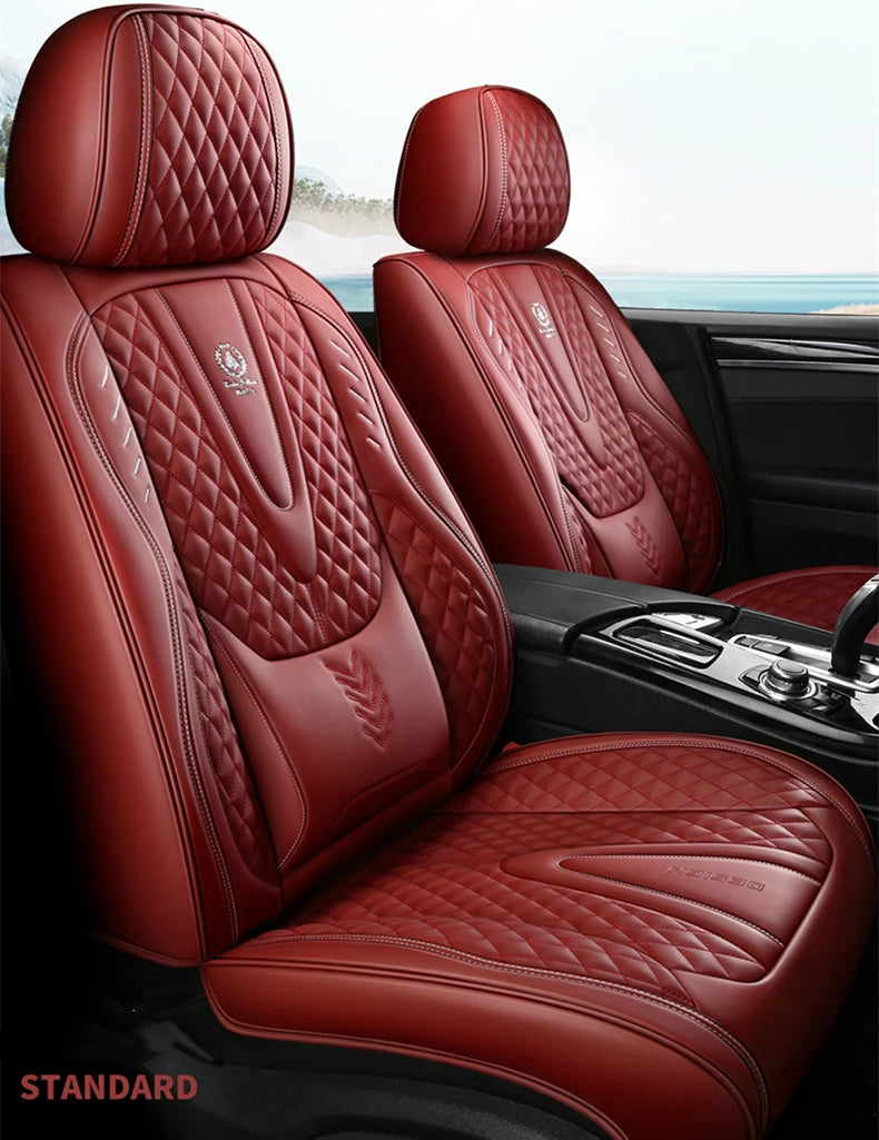 Universal Car Seat Covers  Full Covered Durable Leather Seat Cushion for 90% Sedan SUV 8 Colors Set Include Front and Rear Cover