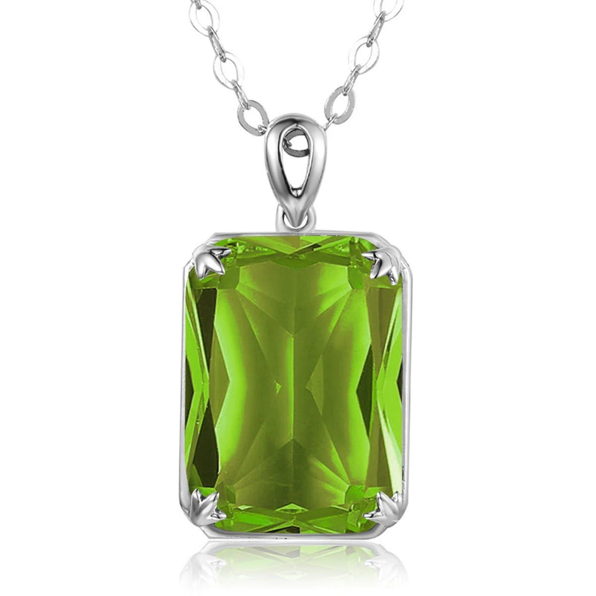 100% Real Silver 925 Necklace Pendant Aquamarine Women Jewelry Birthday Party Banquet Girl Accessories