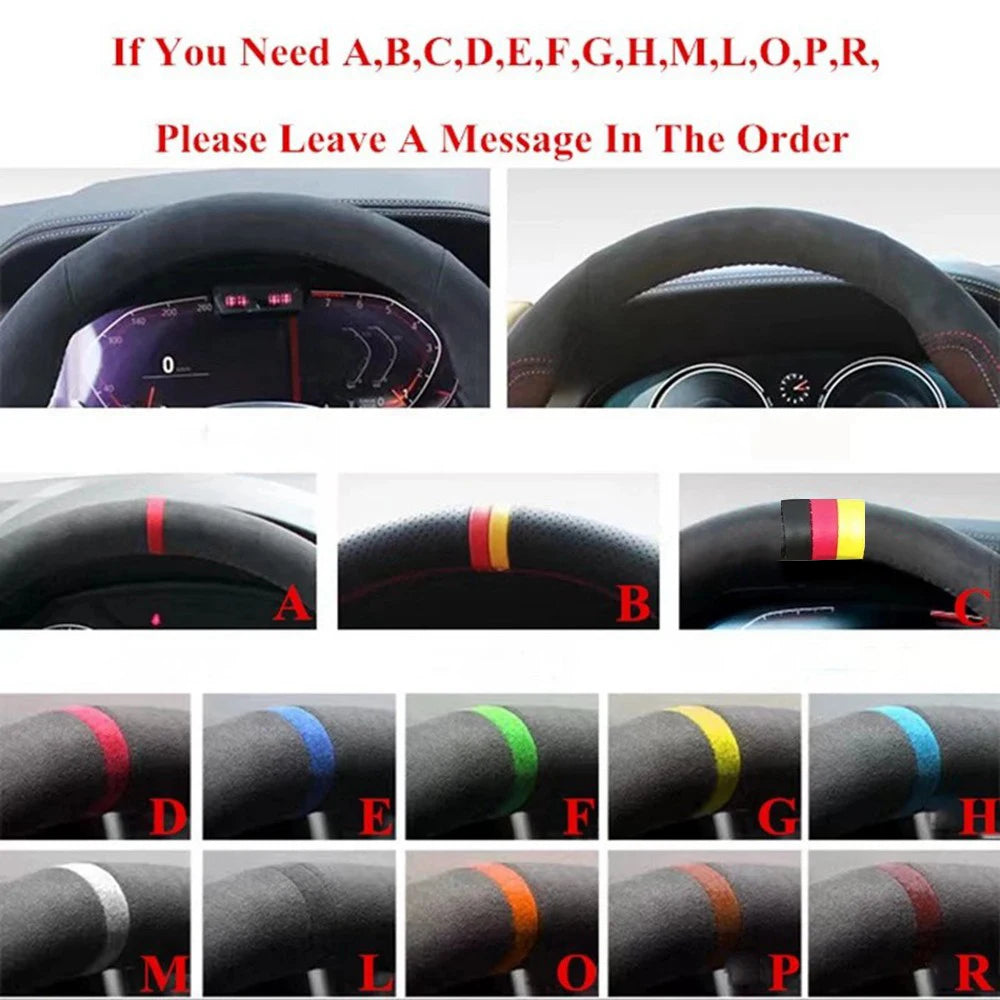 DIY Steering Wheel Cover Braid – Suede Leather for Volvo XC60 S60 V40 V60 S40