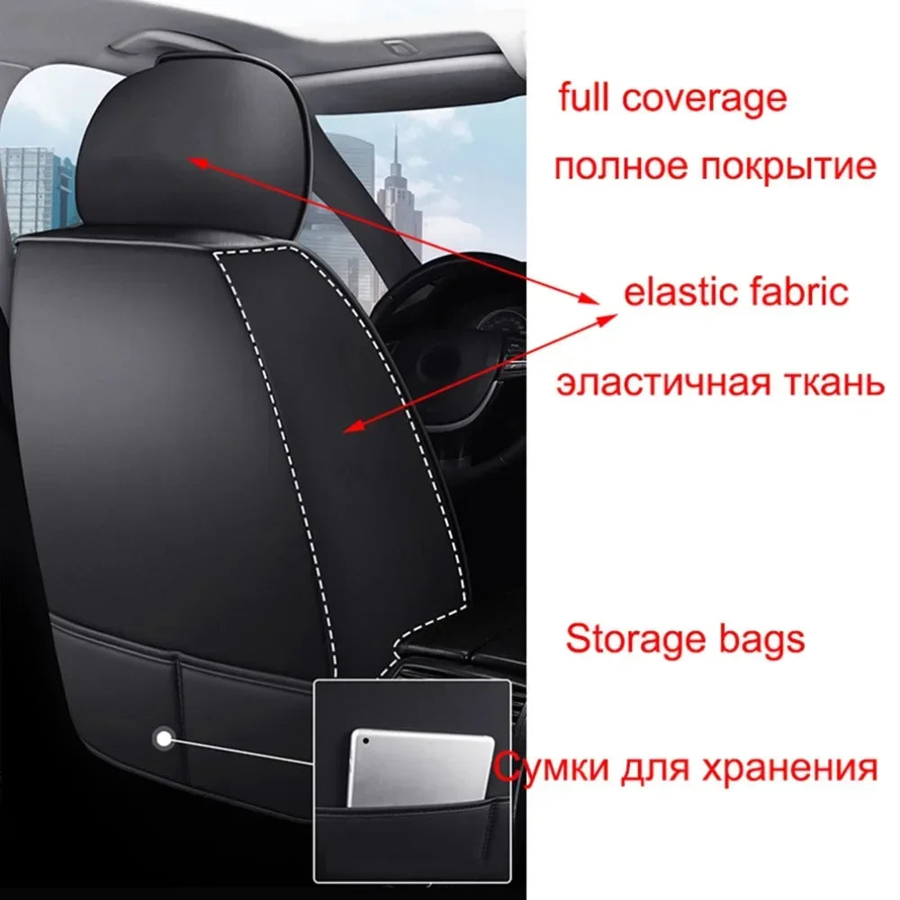 Full Coverage Pu Leather Car Seat Covers for HYUNDAI Tucson Santa FE i30 i40 Veloster Creta Elantra Car Accessories