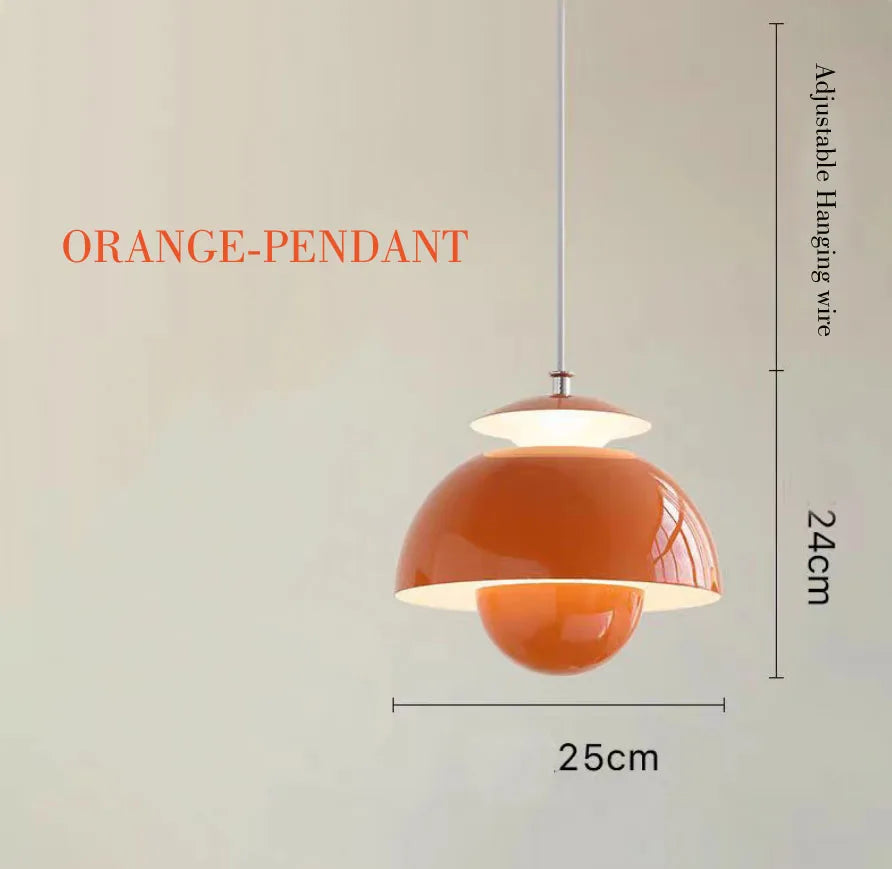 Nordic Semicircle Pendant Light – Modern Hanging Lamp for Living Room & Bedroom