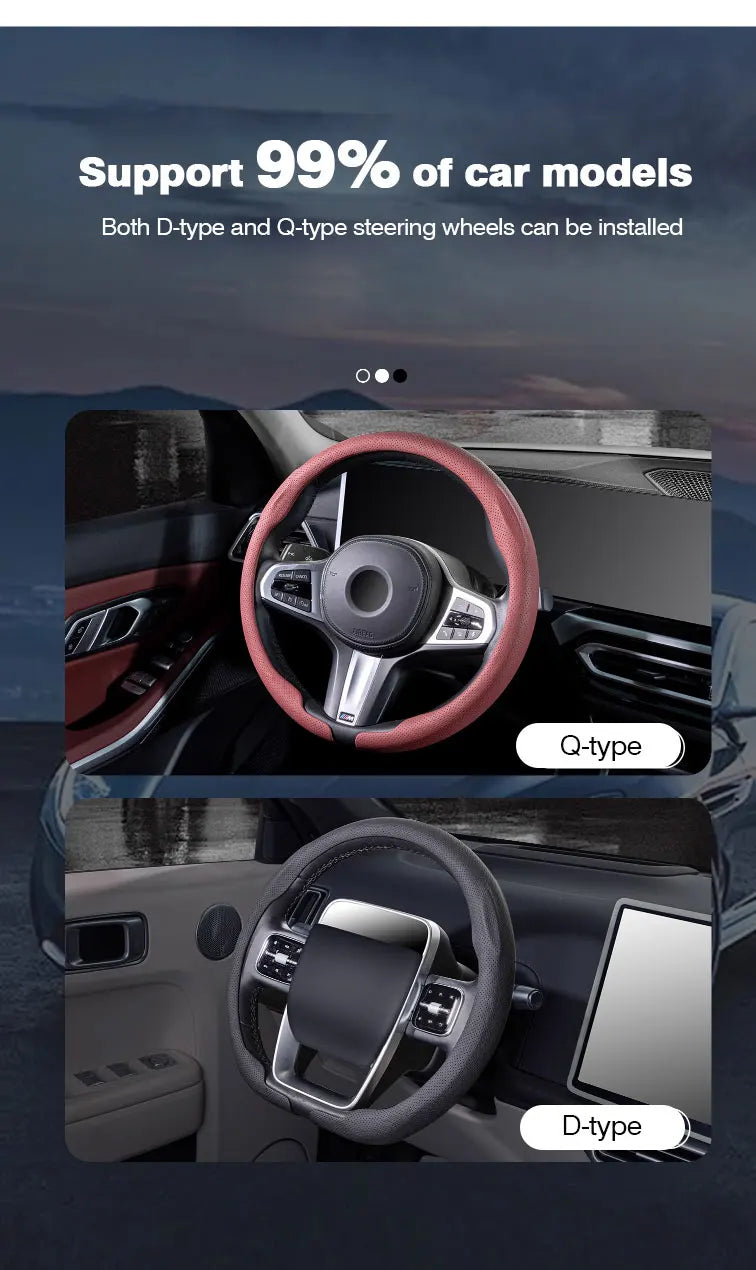 Steering Wheel Cover for Volkswagen – Golf 7, Touran, Polo, Jetta, Passat B8, Tiguan