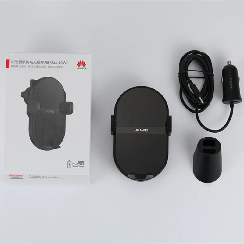 Huawei SuperCharge Wireless Car Charger 50W Max Intelligent Both Side Sensor Mounting Dual Charging 3D Cooling Fast Charger