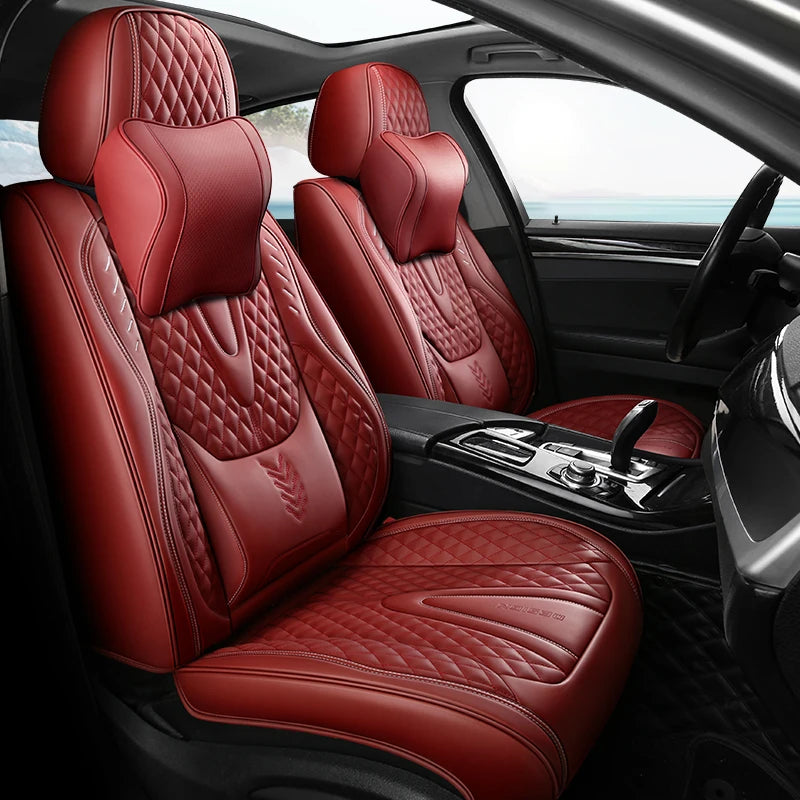 Universal Car Seat Covers  Full Covered Durable Leather Seat Cushion for 90% Sedan SUV 8 Colors Set Include Front and Rear Cover
