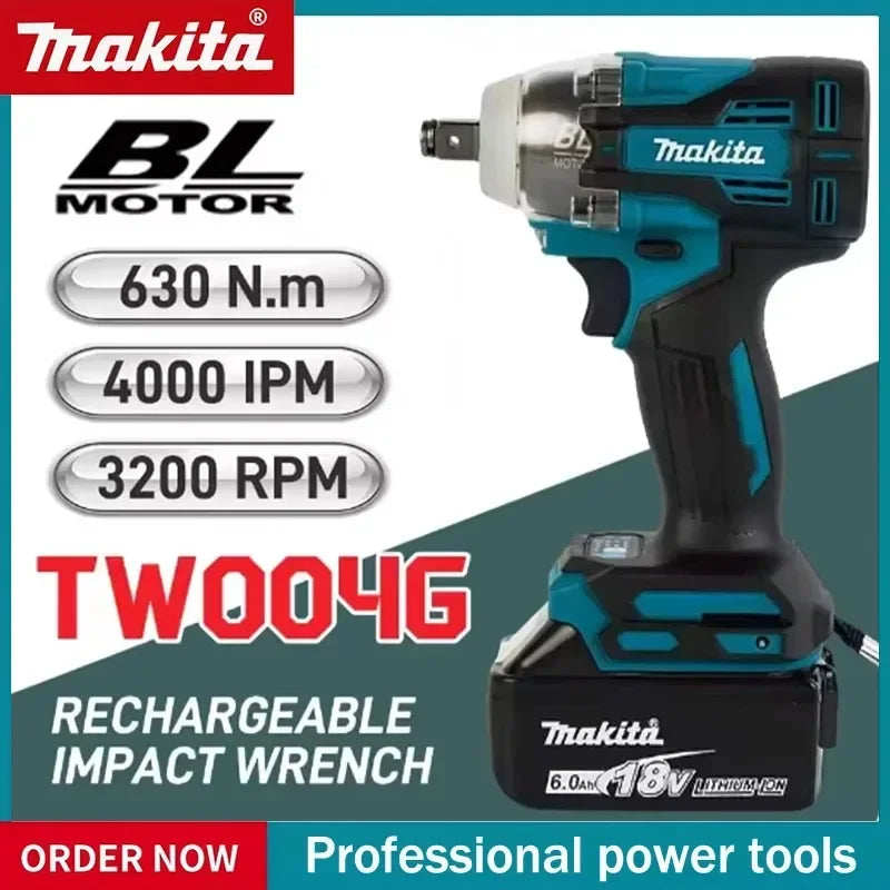 Makita 18V TW004G Brushless Electric Impact Wrench — High Torque Wind Cannon