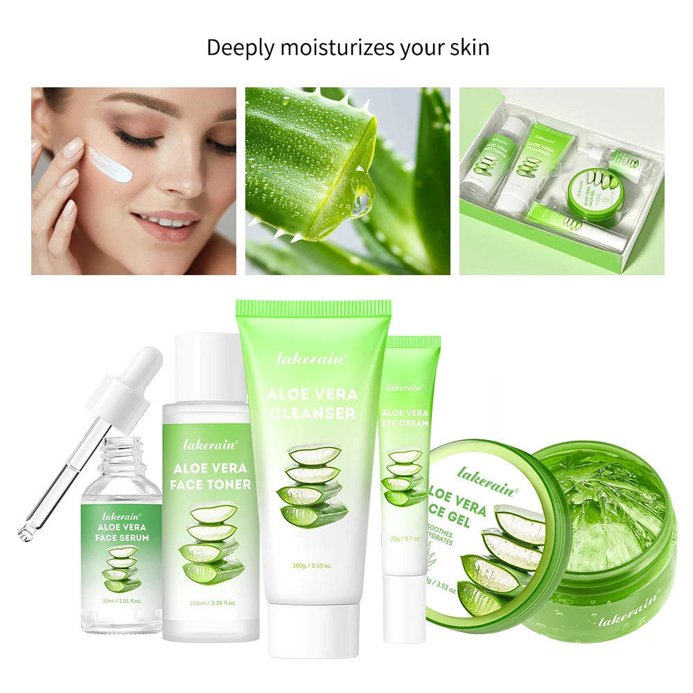 Aloe Vera Skin Care Set – 6-in-1 Deep Moisturising, Brightening & Nourishing Kit
