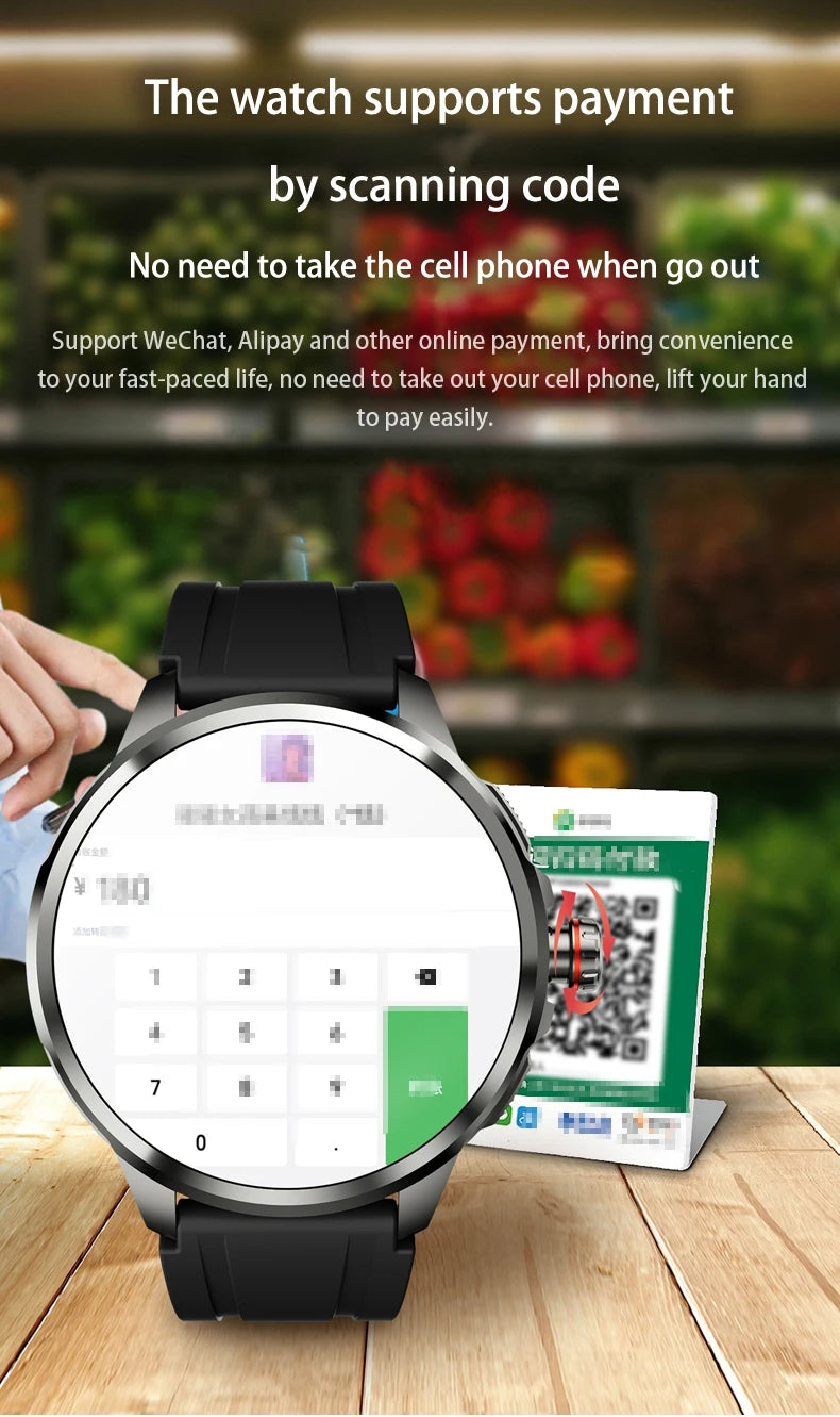 Original H99 Smart Watch Android Watches 1.95inch Amoled Screen Men's Smartwatch With 8MP Rotating Camera GPS WIFI Sim Card Slot