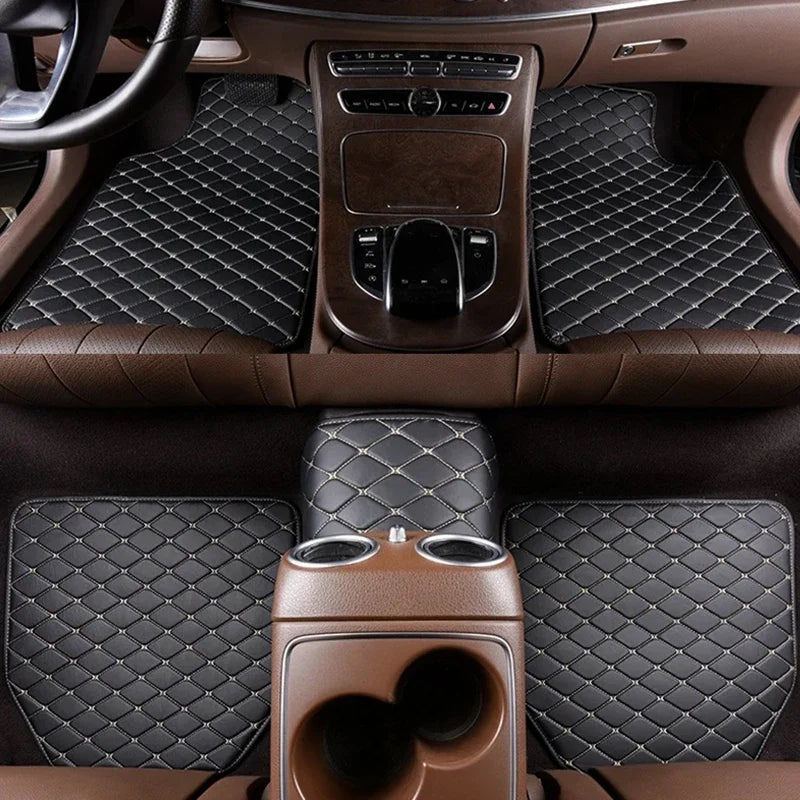 Alfombrillas de coche 5 piezas – Juego completo de cuero PU impermeable
