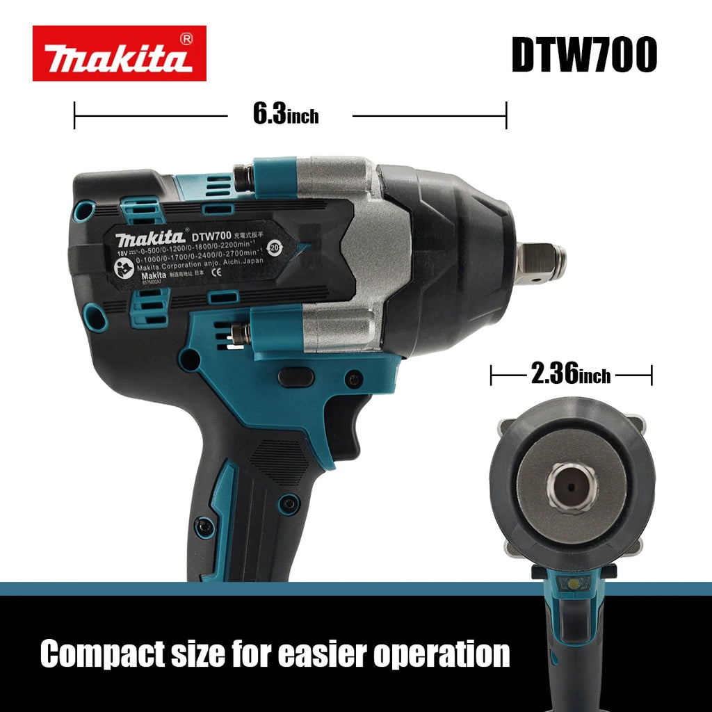 Makita DTW700Z 18V Brushless Cordless Impact Wrench – 1000Nm High Torque Power Tool