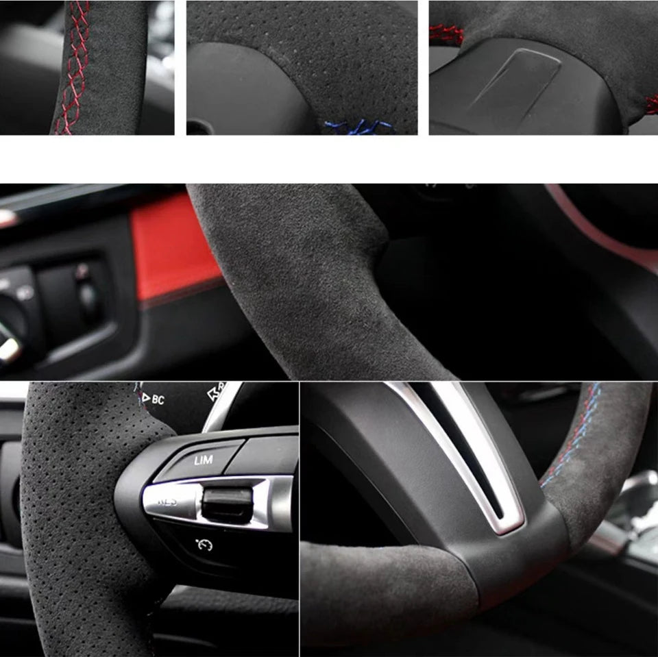 DIY Steering Wheel Cover Braid – Suede Leather for Volvo XC60 S60 V40 V60 S40