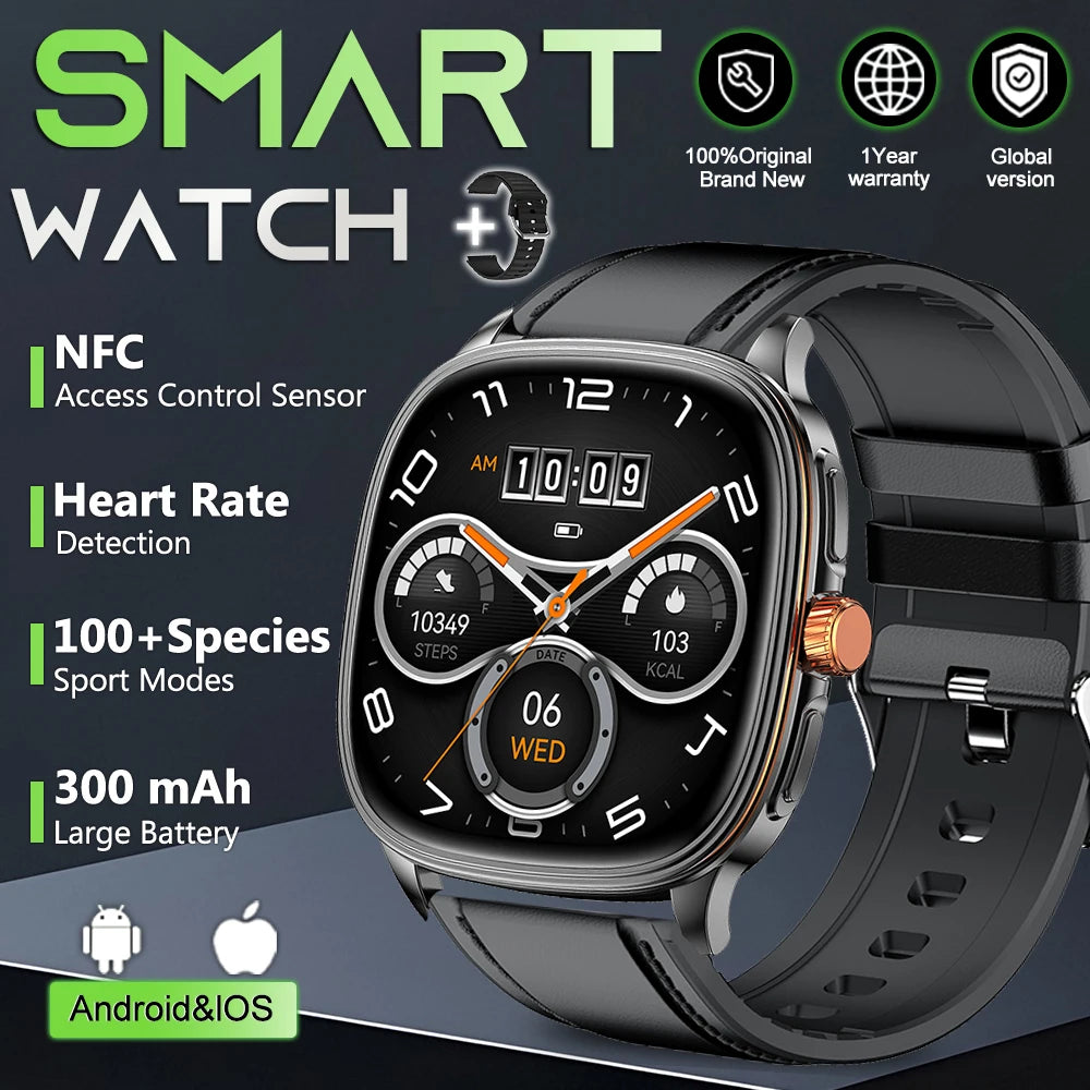 1.39-Inch AMOLED Smartwatch with NFC, Bluetooth Calling & 100 Sports Modes