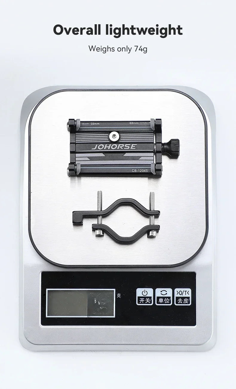 Soporte de teléfono para motocicleta, bicicleta eléctrica, teléfono inteligente, aleación de aluminio CNC, soporte de cuatro garras para bicicleta