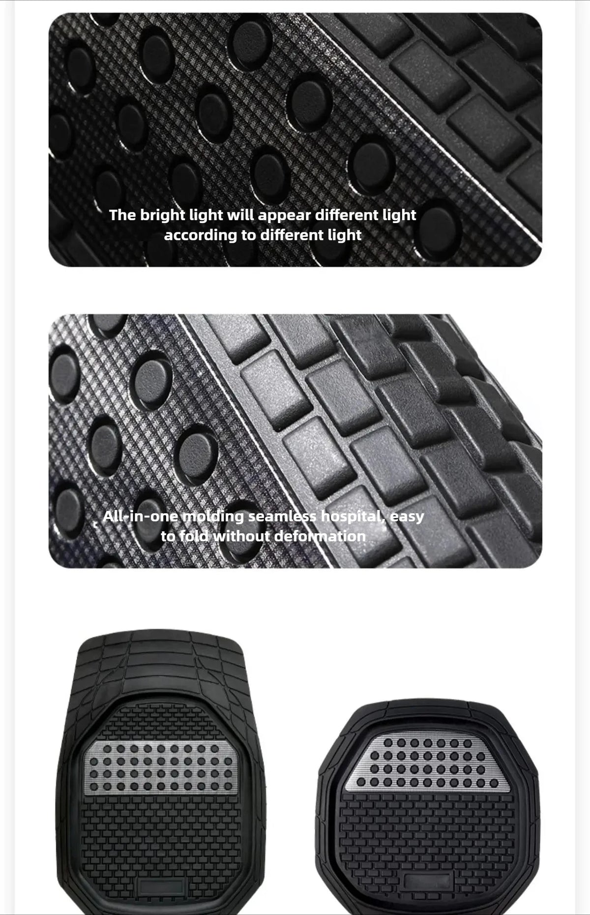 Alfombrillas de goma universales para coche para todas las estaciones Alfombrillas impermeables Alfombrillas protectoras para el interior de vehículos para automóviles