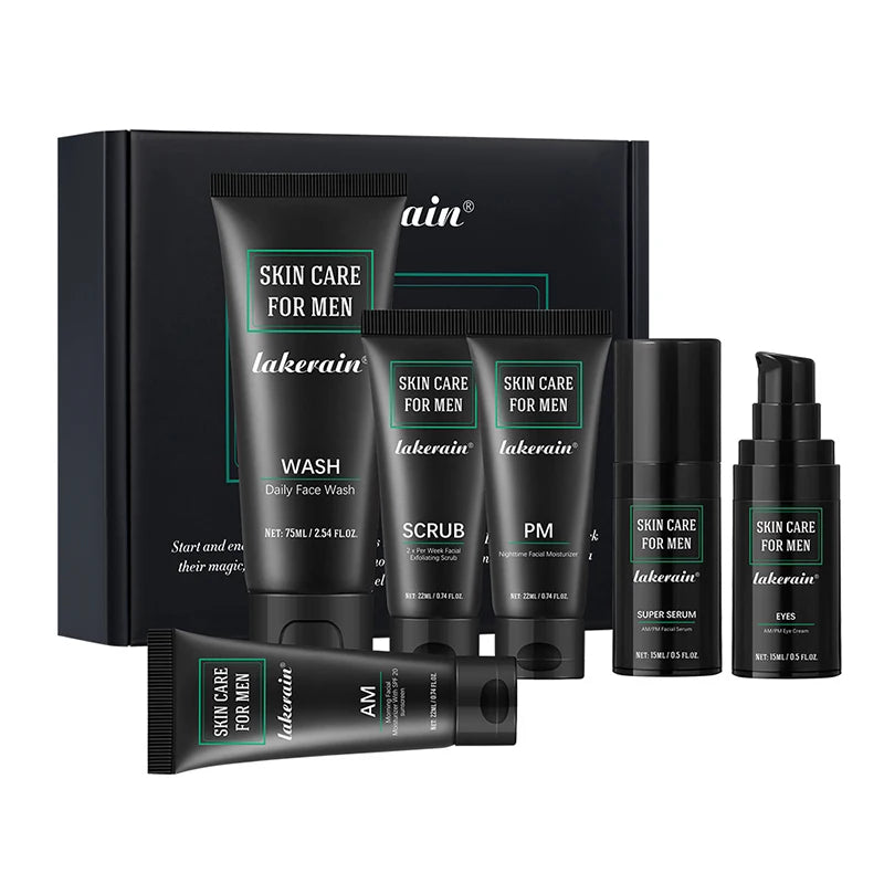 Men's Skin Care Kit – 3-in-1 Face Wash, Moisturiser & Eye Cream Daily Set
