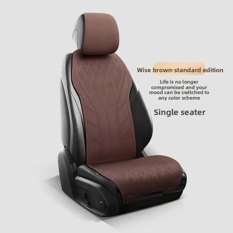 High Quality Suede Cover Universal High-end Car Seat Cover Breathable Seat Anti-slip Luxury Car Protection Thin Suede Seat Cover