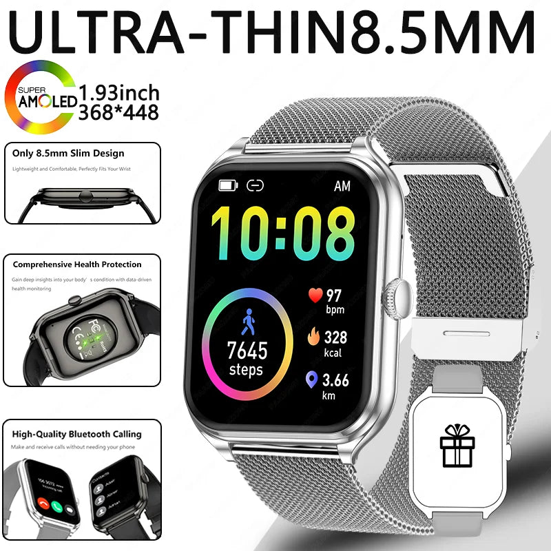 1.93-Inch Ultra-Thin AMOLED Smartwatch with Wireless Calling