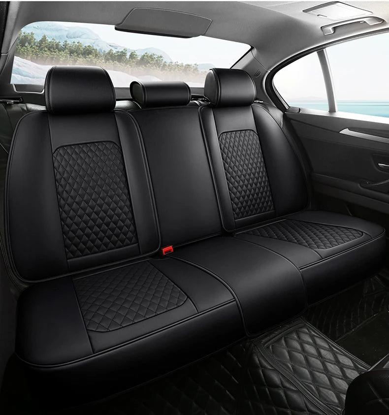 Universal Car Seat Covers  Full Covered Durable Leather Seat Cushion for 90% Sedan SUV 8 Colors Set Include Front and Rear Cover