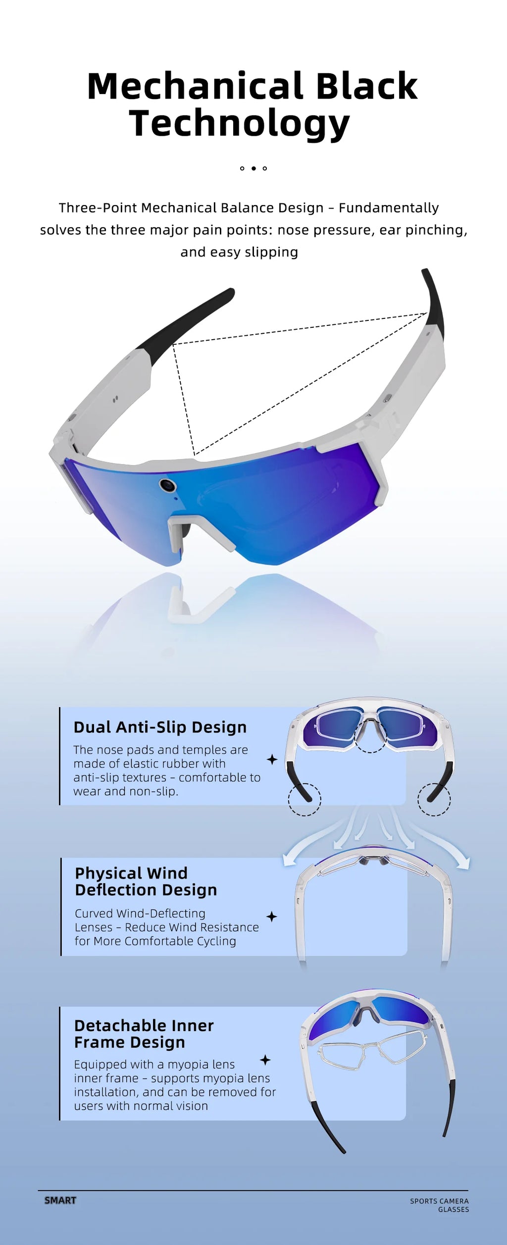 2026 New Smart Glasses Men 800W HD Photo Video Bluetooth Call Translation Anti Glare Running Baseball Sunglasses Cycling Glasses