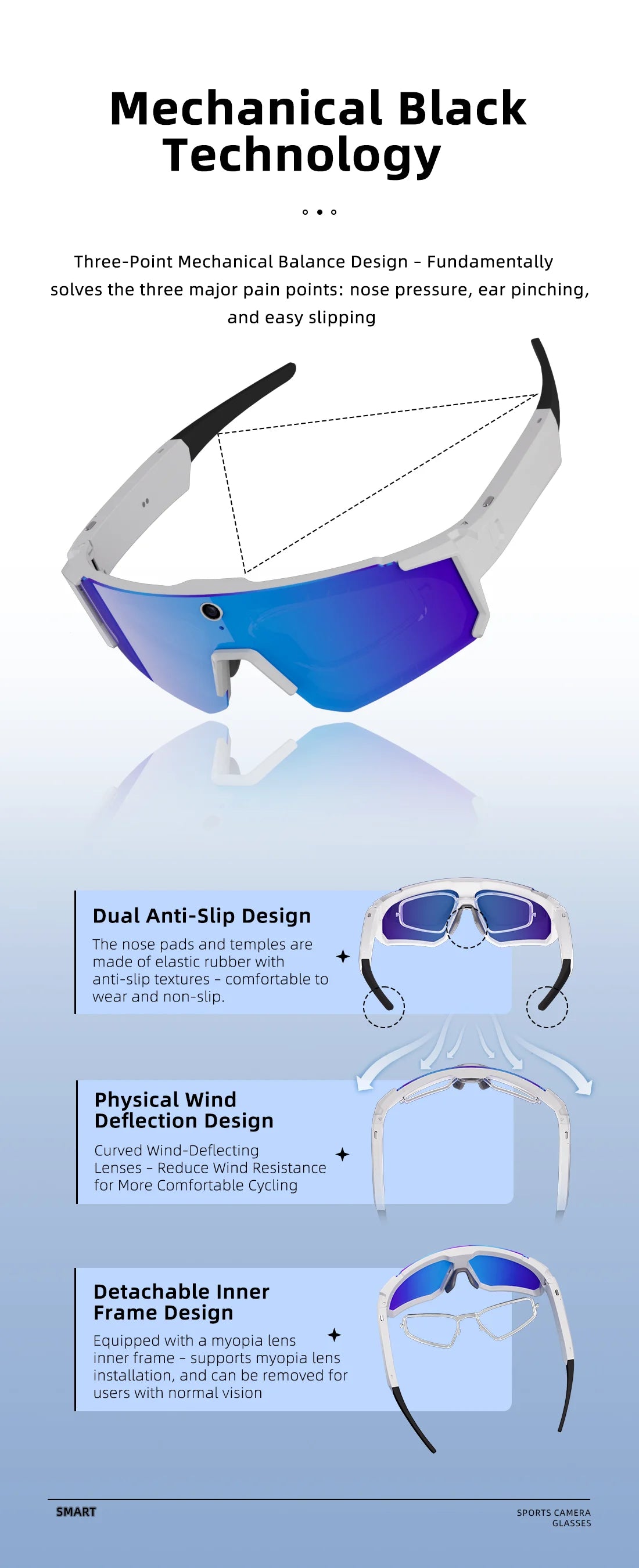 2026 New Smart Glasses Men 800W HD Photo Video Bluetooth Call Translation Anti Glare Running Baseball Sunglasses Cycling Glasses