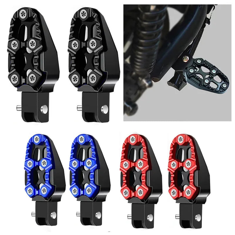 Accesorios para modificación de motocicletas: pedal de pie de aleación de aluminio, pedal trasero, pedal antideslizante