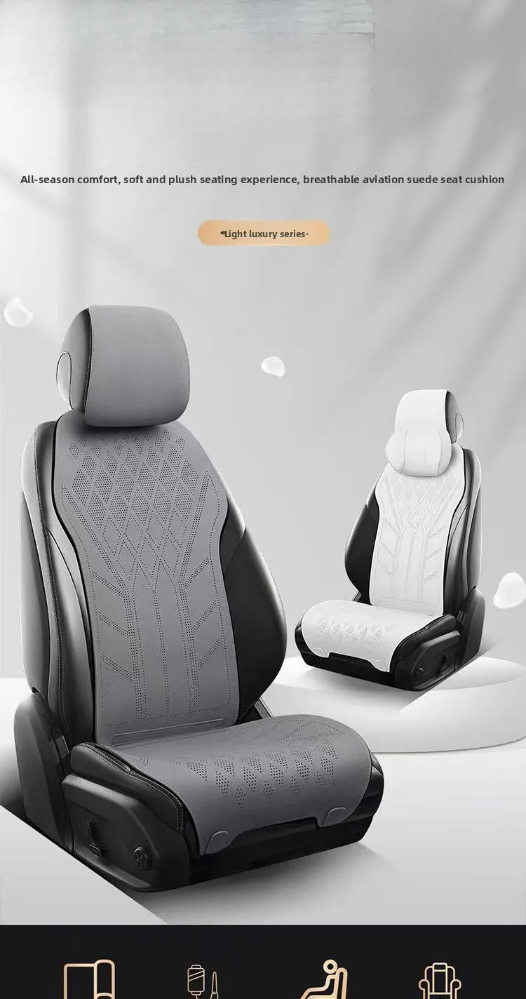 High Quality Suede Cover Universal High-end Car Seat Cover Breathable Seat Anti-slip Luxury Car Protection Thin Suede Seat Cover