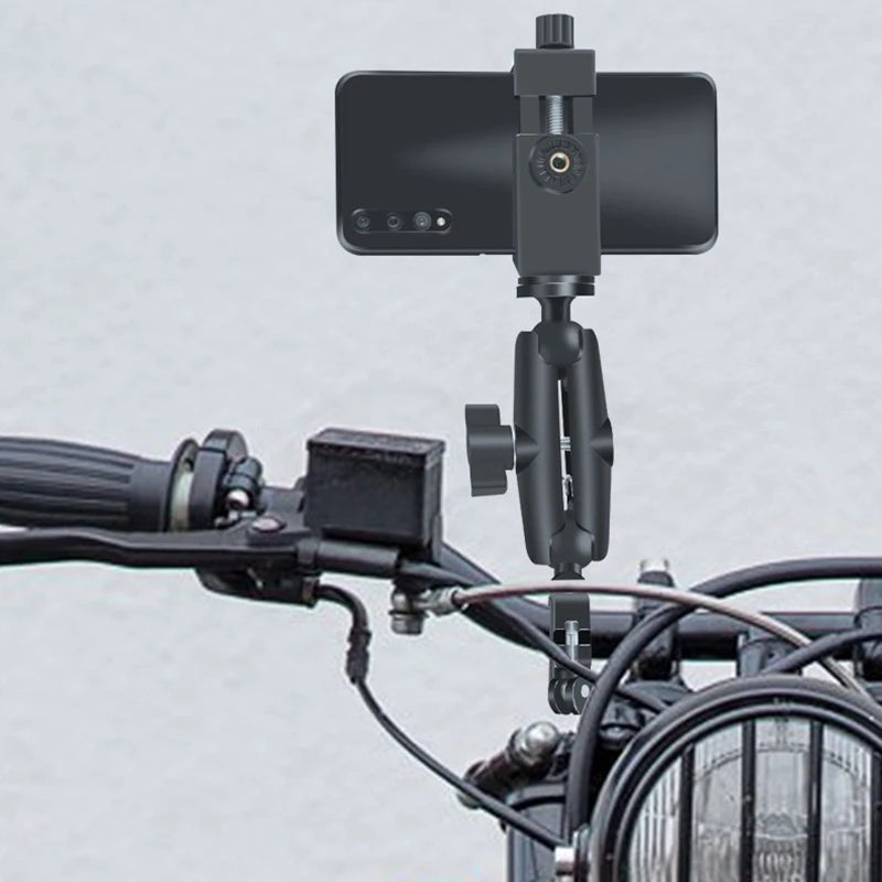 Motorcycle Handlebar Phone Mount Holder Bike Mobile Cell Phone Holder Smartphone Support for Iphone Xiaomi Video Shooting