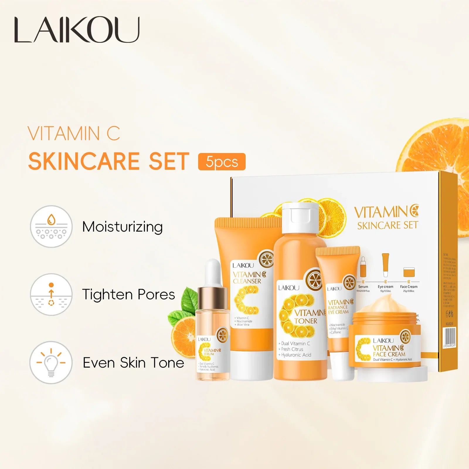 Vitamin C Brightening Skincare Set 5pcs