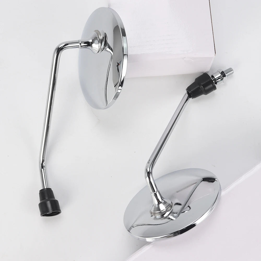 Motorcycle Mirrors Universal 8mm/10mm Round Motorcycle Rear View Side Mirrors Handle Bar for Mountain Bike Dirt Bike ATV