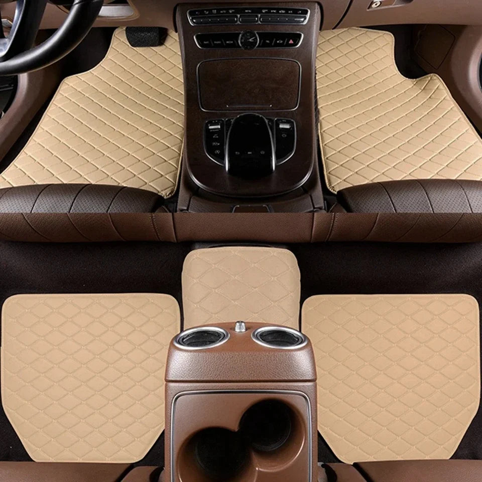 Alfombrillas de coche 5 piezas – Juego completo de cuero PU impermeable