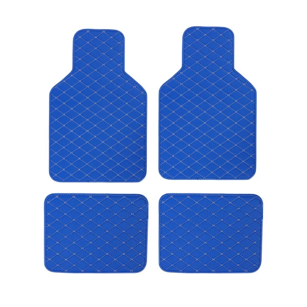 Universal PU Leather Car Floor Mats 4pcs – Multi-Colour