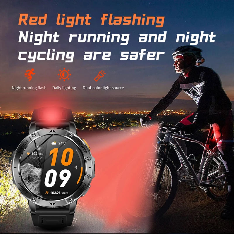1.7-Inch IPS Smartwatch with Bluetooth Calls, SOS & 120+ Sports Modes