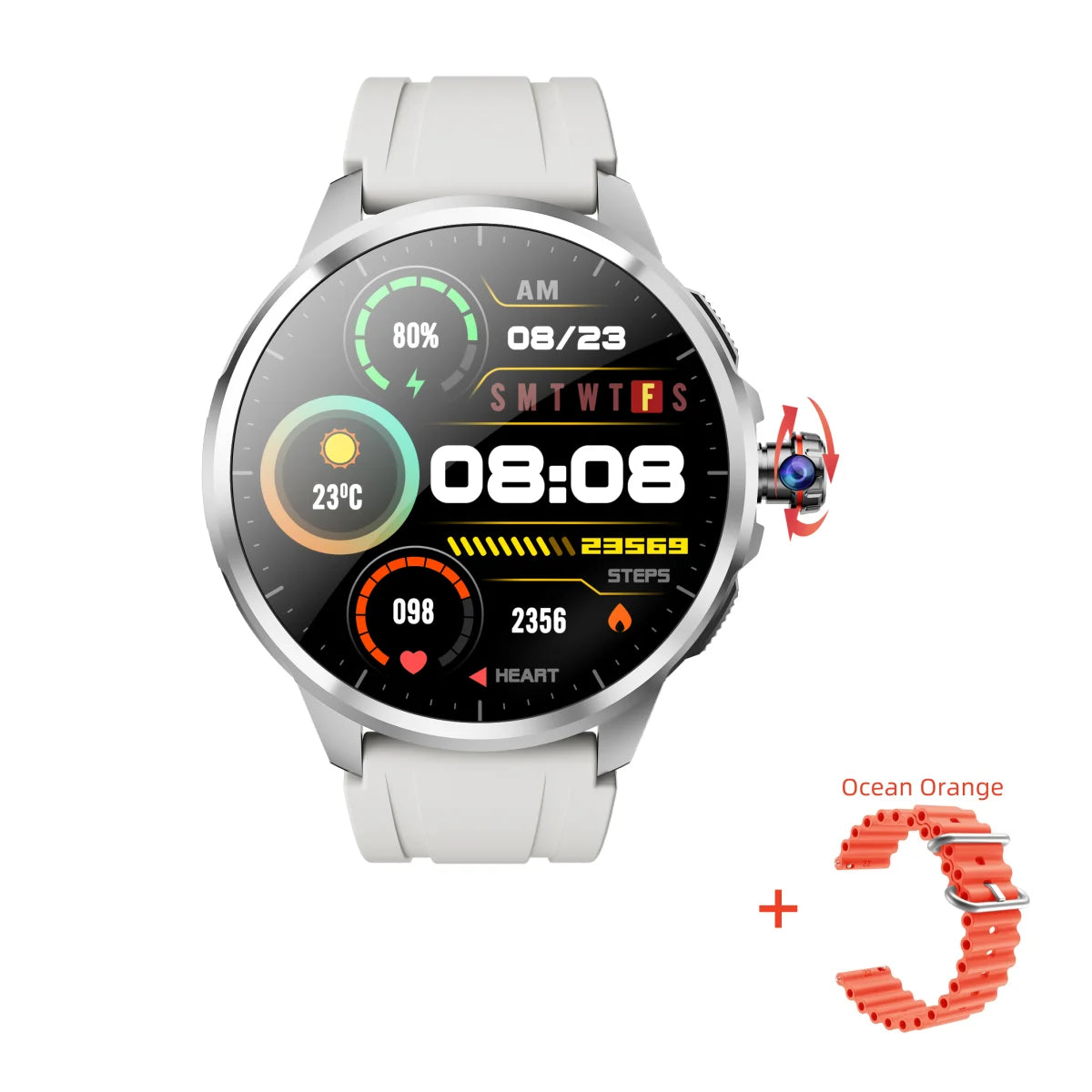 Original H99 Smart Watch Android Watches 1.95inch Amoled Screen Men's Smartwatch With 8MP Rotating Camera GPS WIFI Sim Card Slot
